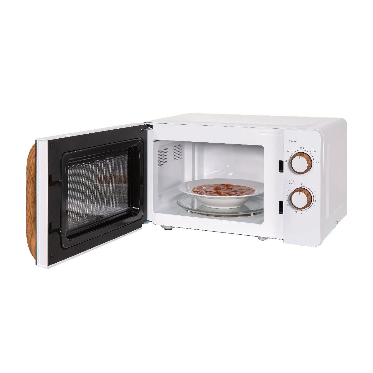 17 Litre Scandi White Manual Microwave with Wood Effect 7 17 Litre Scandi White Manual Microwave with Wood Effect - Image 6