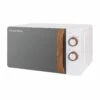 17 Litre Scandi White Manual Microwave with Wood Effect -Deals Russell Hobbs Store rhmm713 hero 1