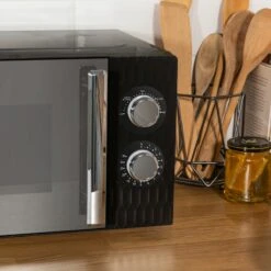 17 Litre Black Honeycomb Manual Microwave -Deals Russell Hobbs Store rhmm715b lifestyle 2