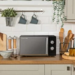 17 Litre Black Honeycomb Manual Microwave -Deals Russell Hobbs Store rhmm715b lifestyle 6