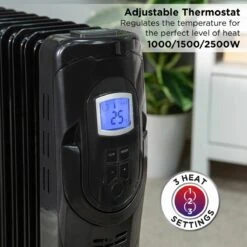 Russell Hobbs 11 Fin 2.5kW Black Oil Filled Radiator 20 Russell Hobbs 11 Fin 2.5kW Black Oil Filled Radiator -Deals Russell Hobbs Store rhofr5003b lifestyle 4