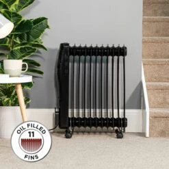 Russell Hobbs 11 Fin 2.5kW Black Oil Filled Radiator 19 Russell Hobbs 11 Fin 2.5kW Black Oil Filled Radiator -Deals Russell Hobbs Store rhofr5003b lifestyle 5