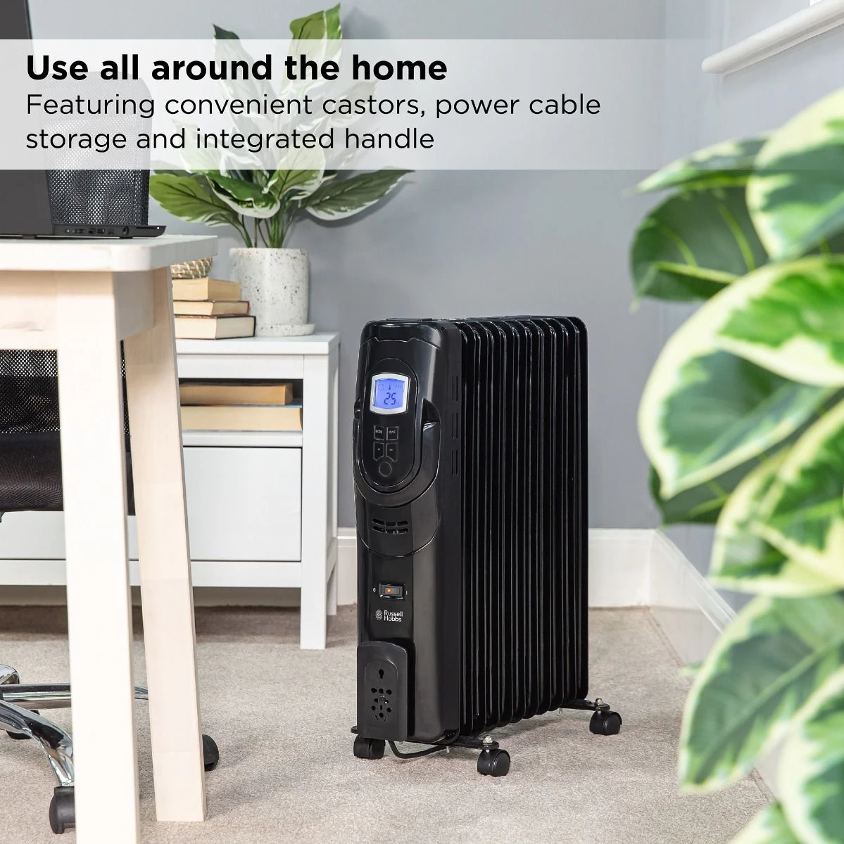 Russell Hobbs 11 Fin 2.5kW Black Oil Filled Radiator 7 Russell Hobbs 11 Fin 2.5kW Black Oil Filled Radiator - Image 5