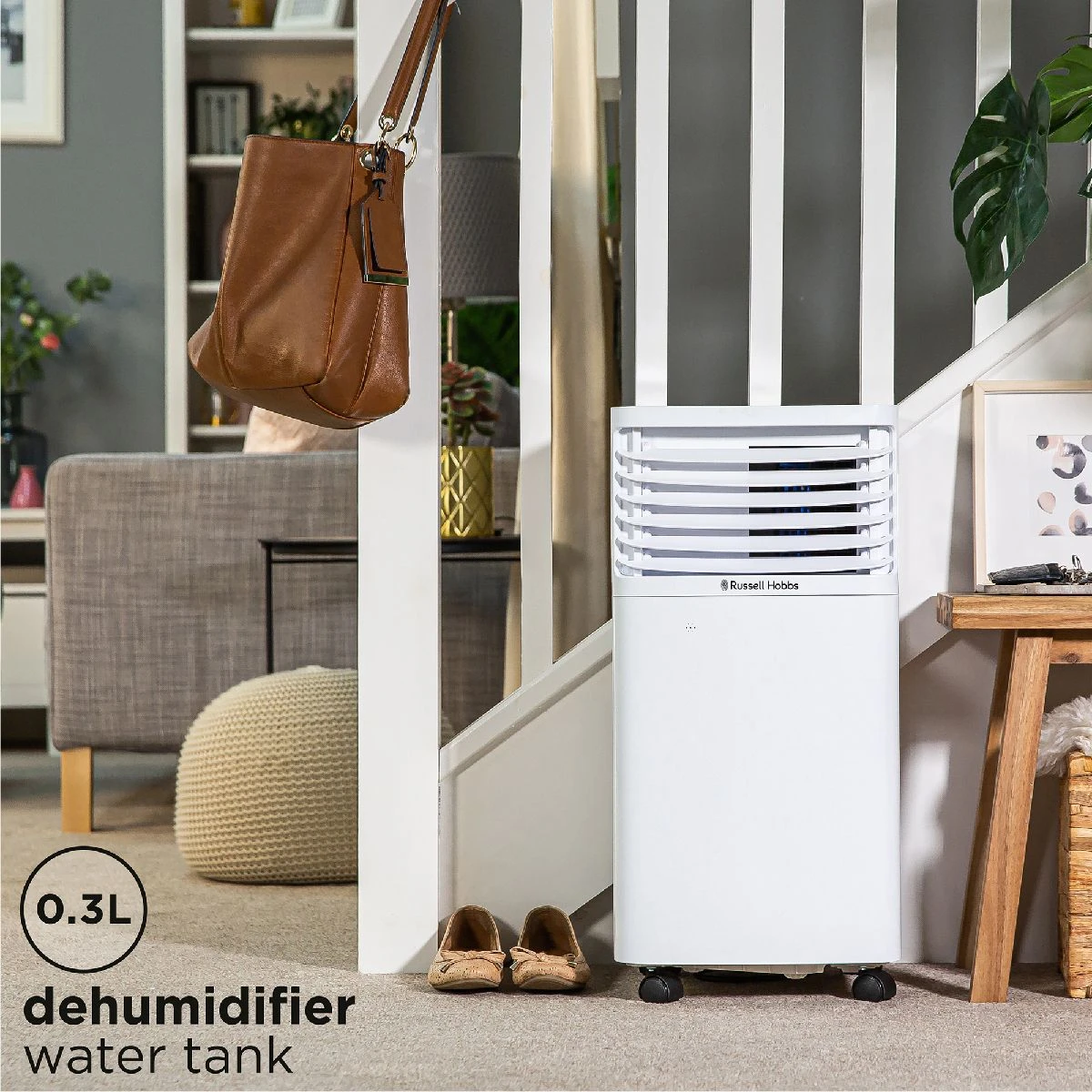 Russell Hobbs 3 IN 1 PORTABLE AIR CONDITIONER, DEHUMIDIFIER & AIR COOLER 7000 BTU 7 Russell Hobbs 3 IN 1 PORTABLE AIR CONDITIONER, DEHUMIDIFIER & AIR COOLER 7000 BTU - Image 5