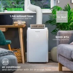 Russell Hobbs 2 in 1 Portable Air Conditioner and Dehumidifier 9000 BTU 14 Russell Hobbs 2 in 1 Portable Air Conditioner and Dehumidifier 9000 BTU -Deals Russell Hobbs Store rhpac4002 lifestyle3 2000px