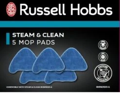 Russell Hobbs Pack of 5 Steam Mop Pads for RHSM1001-G Steam & Clean Mop