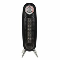Russell Hobbs 2kW Black Retro Ceramic Tower Heater -Deals Russell Hobbs Store rhretfh1002b front 1