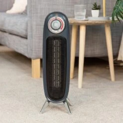 Russell Hobbs 2kW Grey Retro Ceramic Tower Heater -Deals Russell Hobbs Store rhretfh1002g lifestyle 3